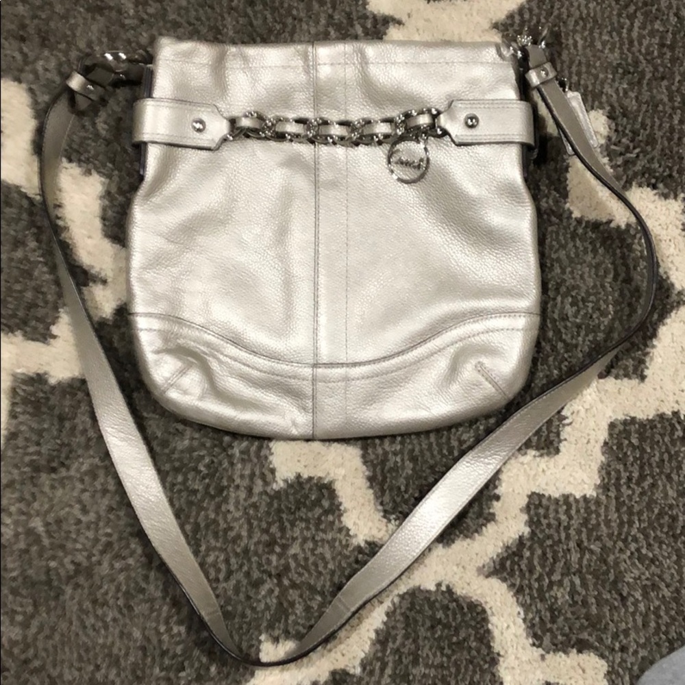 Coach pewter purse